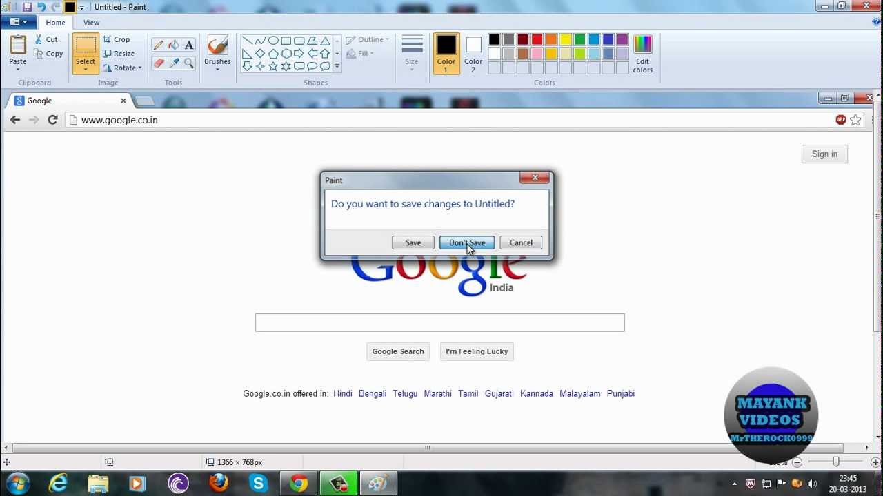 How To Take Screenshot With Paint Microsoft Paint YouTube