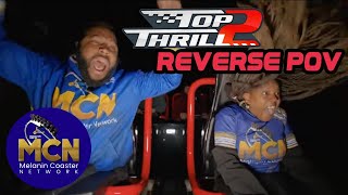 Top Thrill 2 Reverse POV! - Night Ride Cedar Point's New Triple-launch Strata Coaster