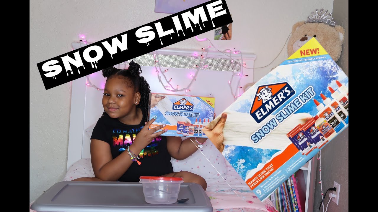 Lets make Snow slime | Kids Quarantine Edition | Elmer's Snow Slime ...