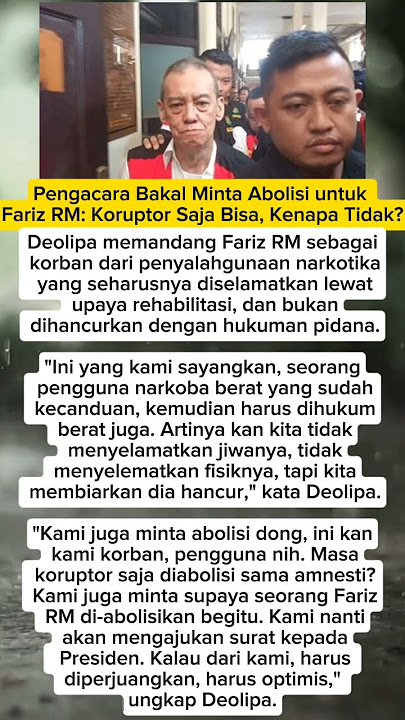 Pengacara Bakal Minta Abolisi untuk Fariz RM: Koruptor Saja Bisa, Kenapa Tidak?