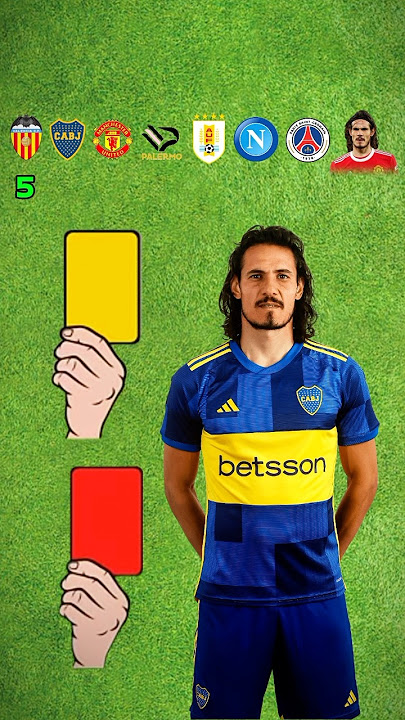 Edinson Cavani: A Goal Machine with a Card Record 😰🔥#Cavani #EdinsonCavani #FootballStats#YellowCard