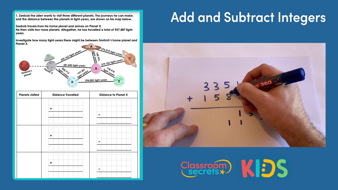 Year 6 Add and Subtract Integers Answer Video - YouTube