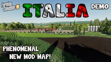 “ITALIA DEMO” FS19 MAP TOUR | NEW MOD MAP Farming Simulator 19 (Review).