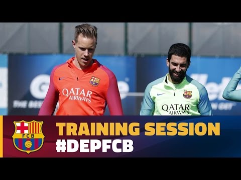 Recovery session after a magical night at Camp Nou
