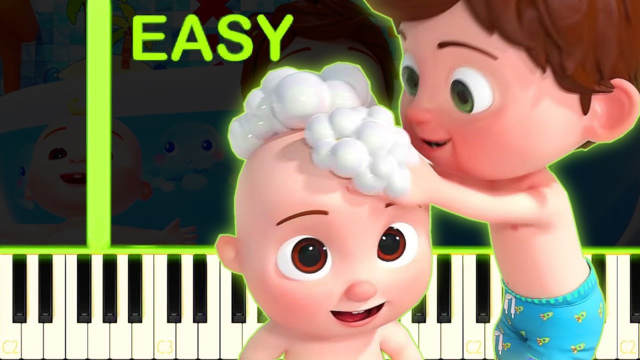 Bath Song Nursery Rhymes EASY Piano Tutorial YouTube