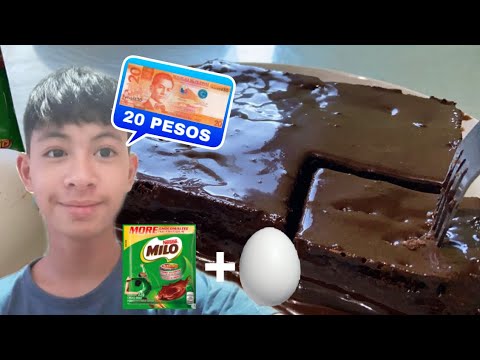 HOW TO COOK MILO CAKE “NO-BAKE NOT STEAM” FOR ONLY 20 PESOS | PERFECT DESSERT