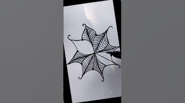 How to draw Stella Tangle Pattern ||Step by Step || Zentangle || #drawing #shorts_#youtubeshorts