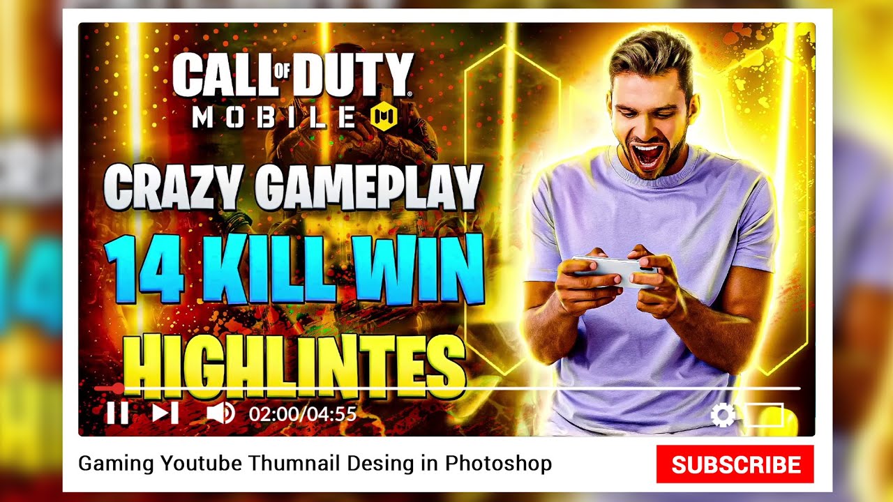 How to make a Gaming thumbnail for youtube videos | Gaming Youtube Thumbnail Design tutorial