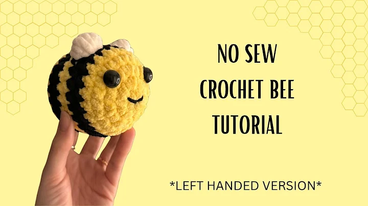 Crochet Bee Tutorial 🐝 NO SEW! Beginner friendly, Step by Step, FREE pattern! (LEFT HANDED)