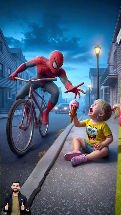 ❤️ Evolution of spider man: spider man bike savar 🥰 #spiderman #ai #shorts #avengers #marvel #funny