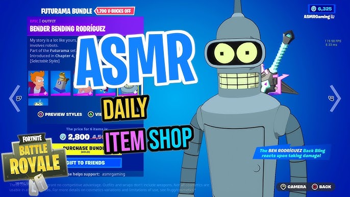 ASMR Fortnite NEW FREE GGWP Emote and Back Bling! Daily Item Shop 🎮🎧  Relaxing Whispering 😴💤 