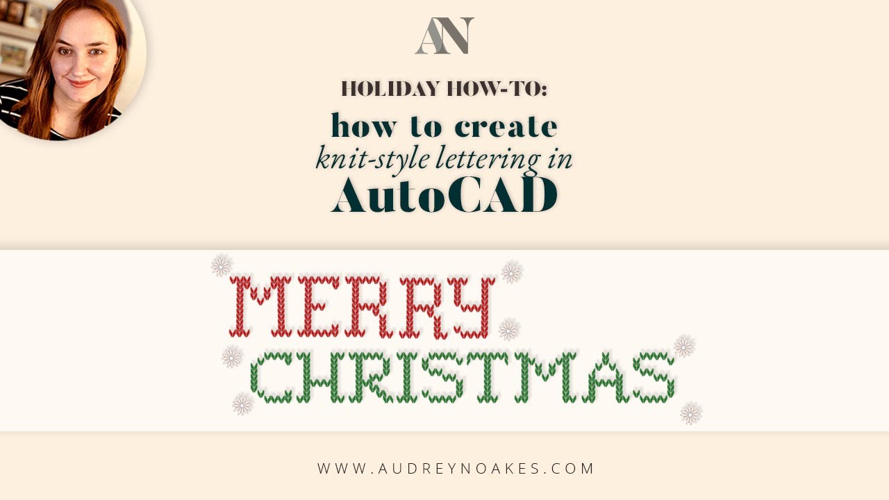 HOLIDAY HOW-TO: how to create knit-style lettering in AutoCAD - YouTube