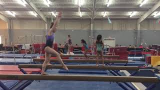 Cat-leap, side aerial, split jump (beam)