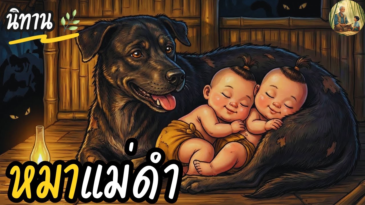 นิทาน | หมาแม่ดำ | เมื่อข้าวก้นหม้อของฤาษีเสกหมาตัวนี้เกิดลูกเป็นคน บทเรียนสอนใจความรักและเนรคุณ..!!