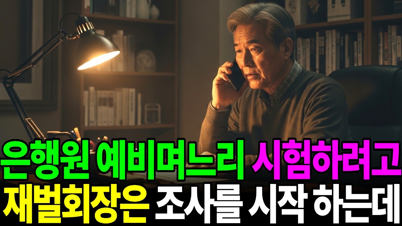 은행원 예비며느리를 시험하려고 재벌회장은 탐정 강사장에게 전화해 조사를 시작하는데..노숙자인척 은행에 가보기도… 시니어사연 |  노후사연 | 감동사연