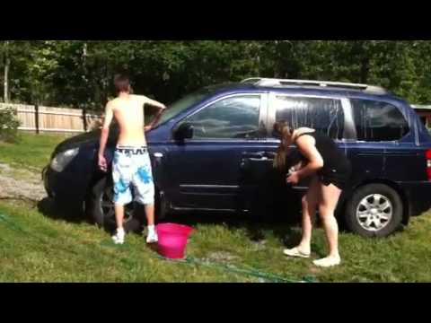 amateur teen car wash