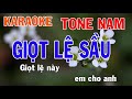 Giọt Lệ Sầu Karaoke Tone Nam Nhạc Sống - Phối Mới Dễ Hát - Nhật Nguyễn