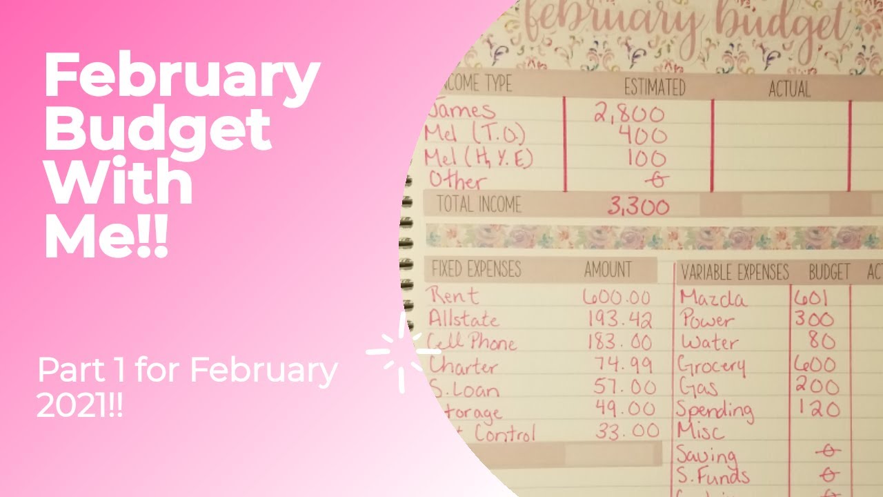 February Budget|| Budget With Me|| Setting up for February 2021