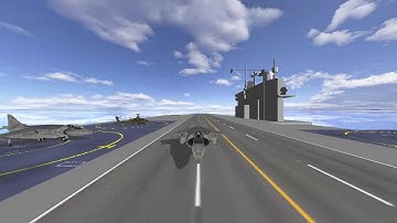 Airplane Harrier vertical takeoff OpenGL Demo 2