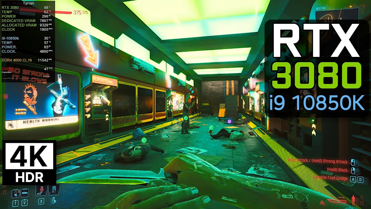 [4K HDR] Cyberpunk 2077 - Psycho Ray Tracing DLSS | RTX 3080