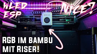 Riser mit RGB aus PETG CF im Bambu Lab P1S - und WLED Steuerung