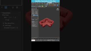Quick Method to Create a Corner Sofa in 3Ds Max with Symmetry Modifier #shorts #3dsmax #symmetry