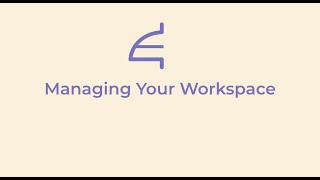 Entrance SMS Demo - Managing your workspace and settings