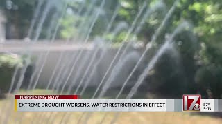 Central NC extreme drought worsens; water restrictions continue