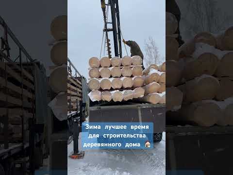 Зимнее строительство сруба