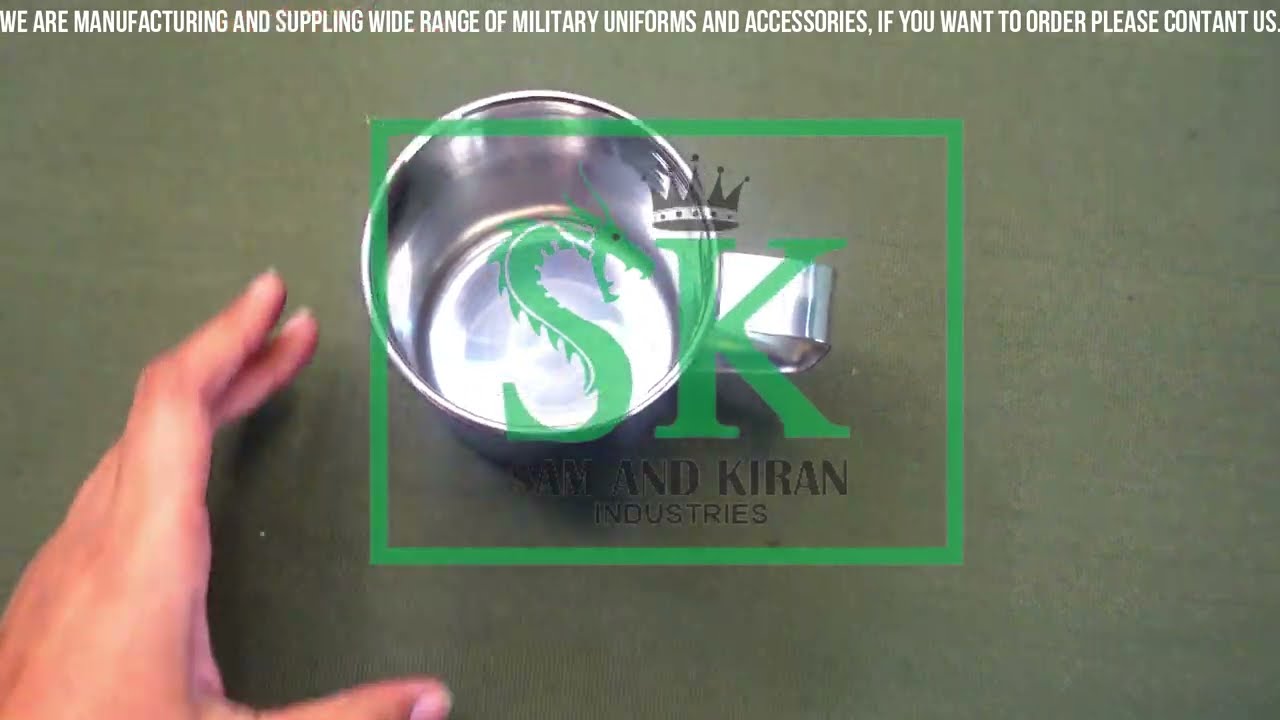 Stainless Steel Camping Mug Heavy Duty Steel Drinking Cup with Handle Travel Mess Kit Mug