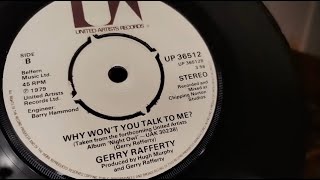 Why Won&#39;t You Talk To Me? ~ Gerry Rafferty ~ 1979 UA 45rpm Vinyl Single ~ 1984 Sony PS-Q3a Turntable