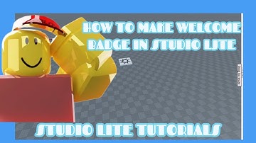 How to make welcome badge script in roblox studio lite #roblox #studiolite #tutorial