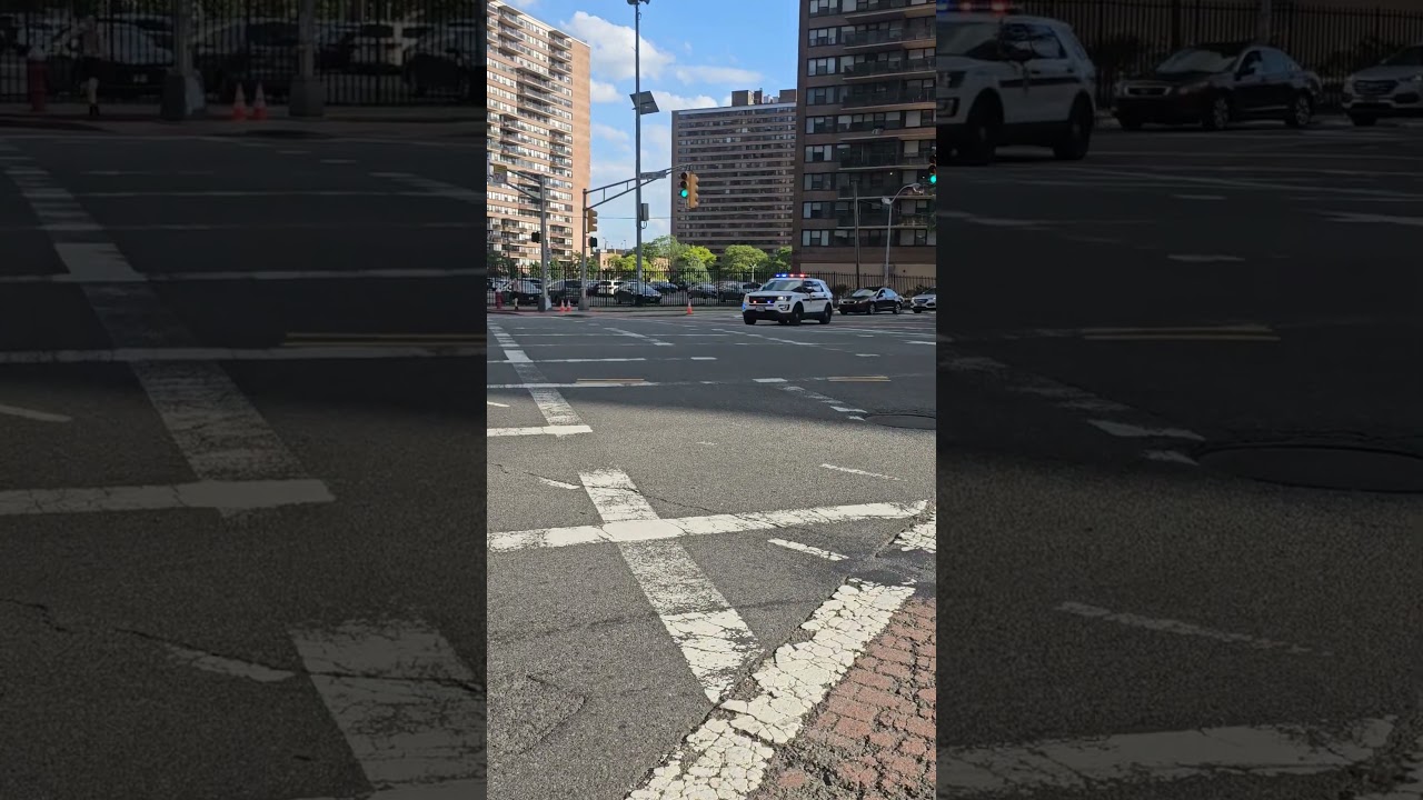 United States Park Police Passing By In Jersey City, New Jersey