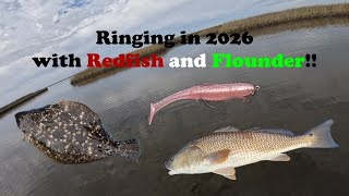 First Kayak Fishing Trip of 2026 with Redfish and Flounder!!