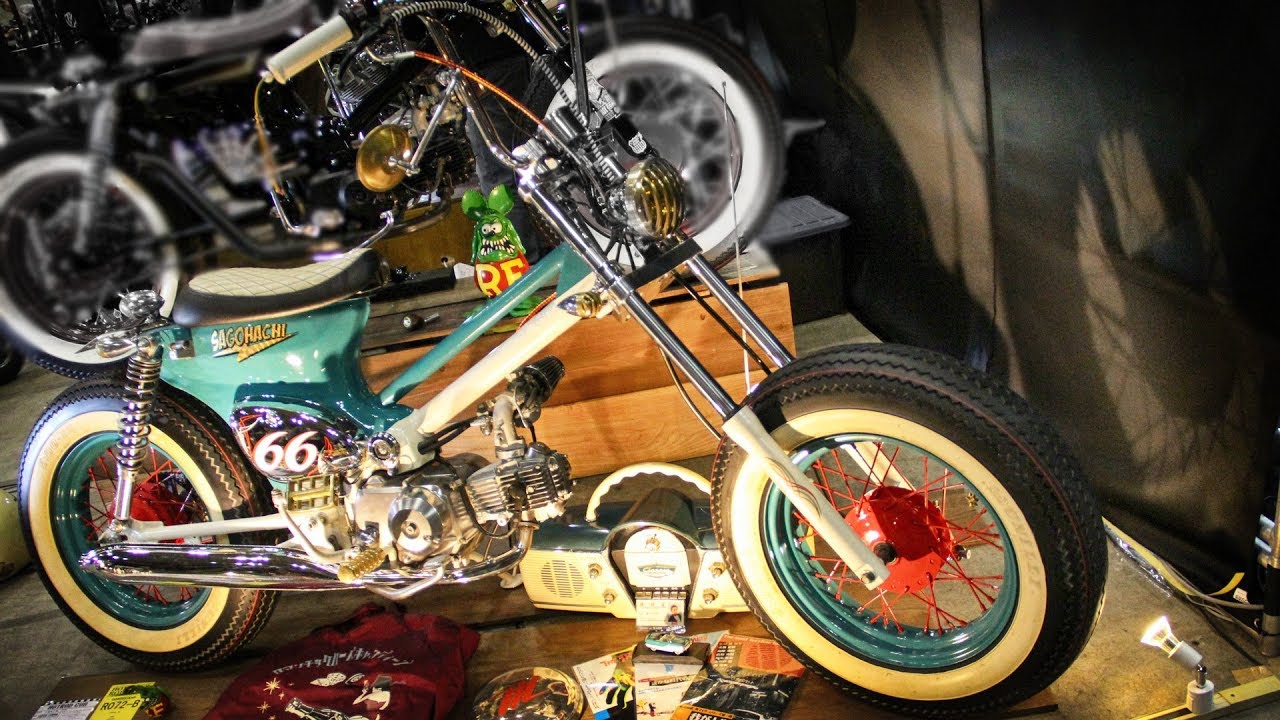 HONDA SUPER CUB SAGOHACHI 66 Street Custom Bike - YouTube