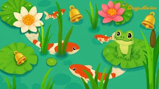 Frère Jacques, Soft Nature Lullaby for Kids with Calming Pond Ambience & Animated Koi fish🔔🪷 screenshot 5