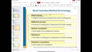 Chapter 9 (21-28) Retail Inventory Method -- Average Cost