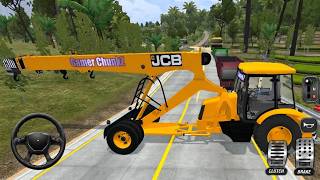 JCB Liftall Construction Crane Driving | Bus Simulator Indonesia - Android Gameplay  screenshot 1
