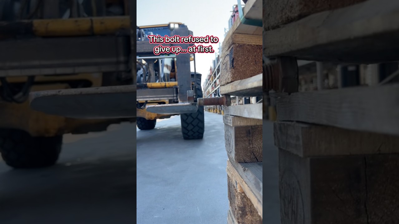 Can a Forklift Thread a Nut? Watch This. 🤯