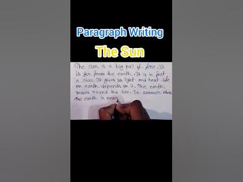 Paragraph Writing//The Sun 🌞 - YouTube
