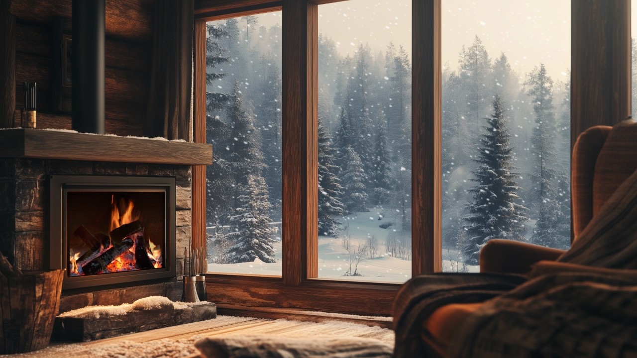 Snowy Cabin Jazz Escape ☕ relaxing Lofi for Study & Focus