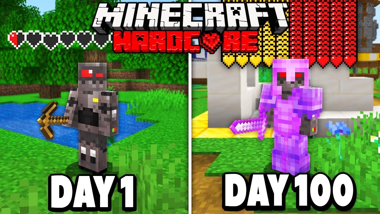 I Survived 100 Days In Hardcore Minecraft UHC..