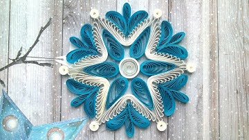 Paper Quilling Snowflake - Step-by-Step Tutorial - Christmas Crafts