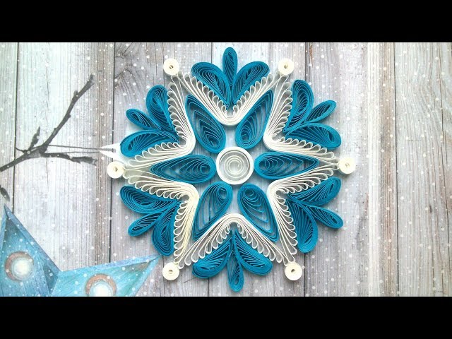 Paper Quilling Snowflake - Step-by-Step Tutorial - Christmas Crafts