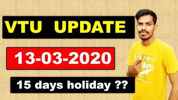 VTU UPDATES :13-03-2020(IMPORTANT)