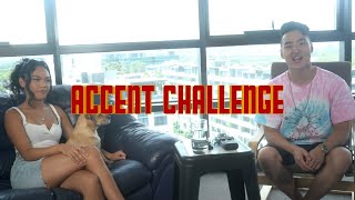 2 People, 9 Accents - Accent Challenge w/Carmina Soriano (CALI, IRISH, AUSSIE)