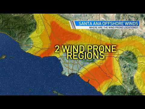 Santa Ana Wind Prone Locations