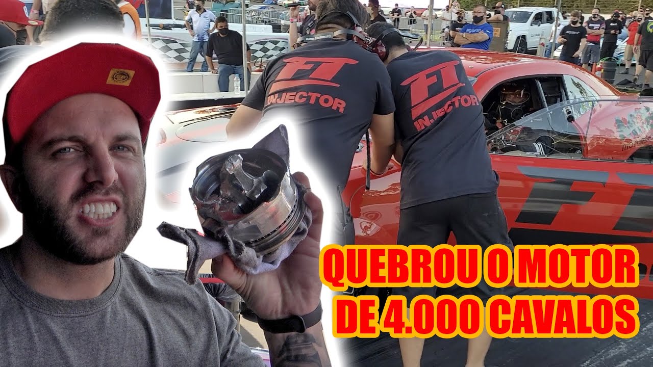 Quebrou o motor de 4.000 cavalos do Camaro - A equipe fez outro em 3h