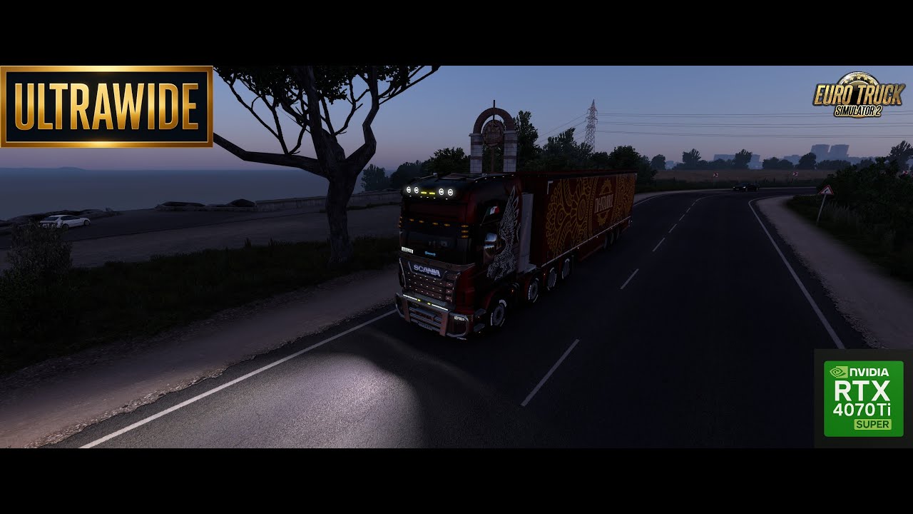 Scania R 2009 - Euro Truck Simulator 2 - Road to the Black Sea - Moza TSW Wheel Gameplay - Ultrawide