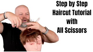 Step by Step Men’s Haircut Tutorial for Short Hair with All Scissors - TheSalonGuy screenshot 5